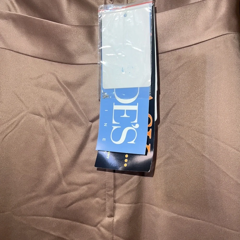 NWT Bride’s Magazine JORDAN Suede ( tan) Strapless Dress SZ 10 - Picture 5 of 6